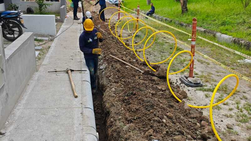  Instalación de la red de distribución de gas natural en el Proyecto "El Origen"