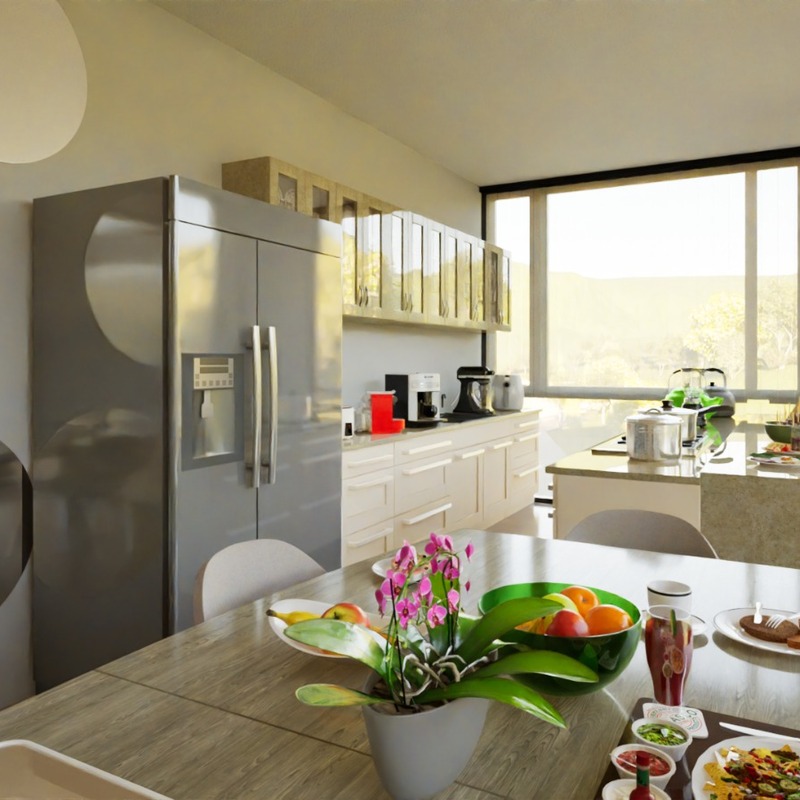 Cocina: Cocinas funcionales con acabados contemporáneos y excelente iluminación.